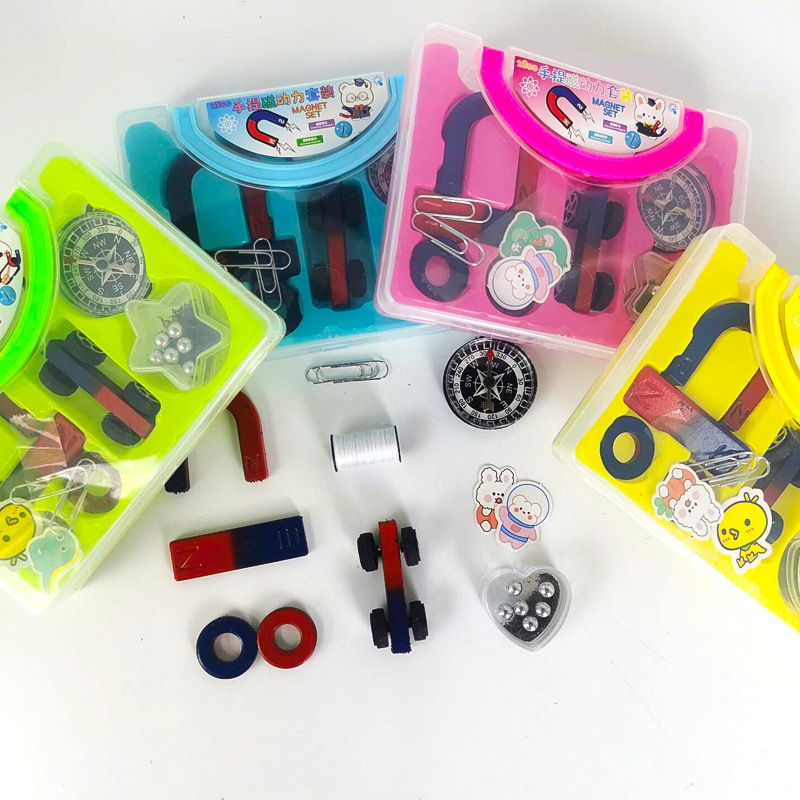 Primary school student 2800 Portable magnetic power set Compass Fun Magnetic levitation Magnet Magnet Magnet Science Experiment play Specification drawing