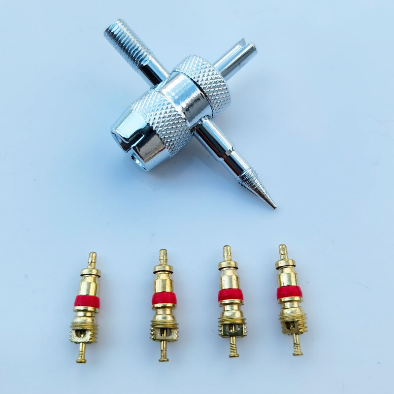 汽车轮胎气门芯扳手套装四合一气门嘴修理安装拆卸工具钥匙电动车产品图