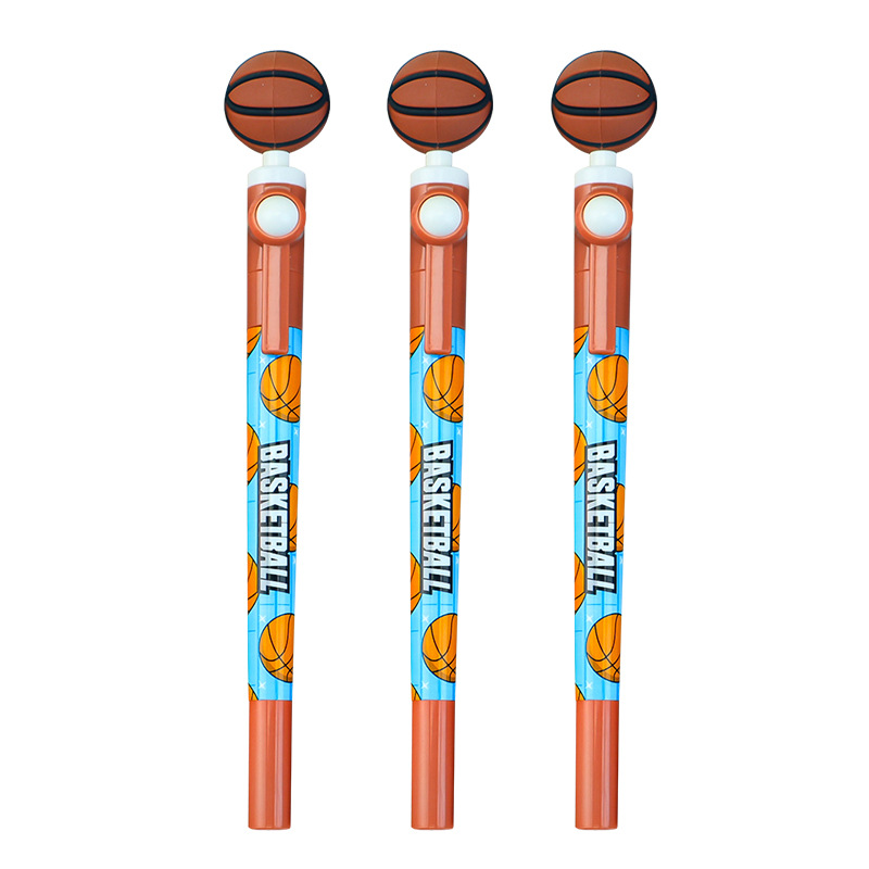 Creative cartoon cute football spinning gel pen, high appearance level, fun stationery, smooth writing and problem-solving pen for students Item Picture