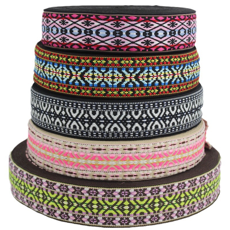 Al por mayor 50mm ancho color poliéster algodón poliéster estilo étnico jacquard correas equipaje y bolsos ropa zapatos y sombreros decoración hecho a mano DIY Item Picture