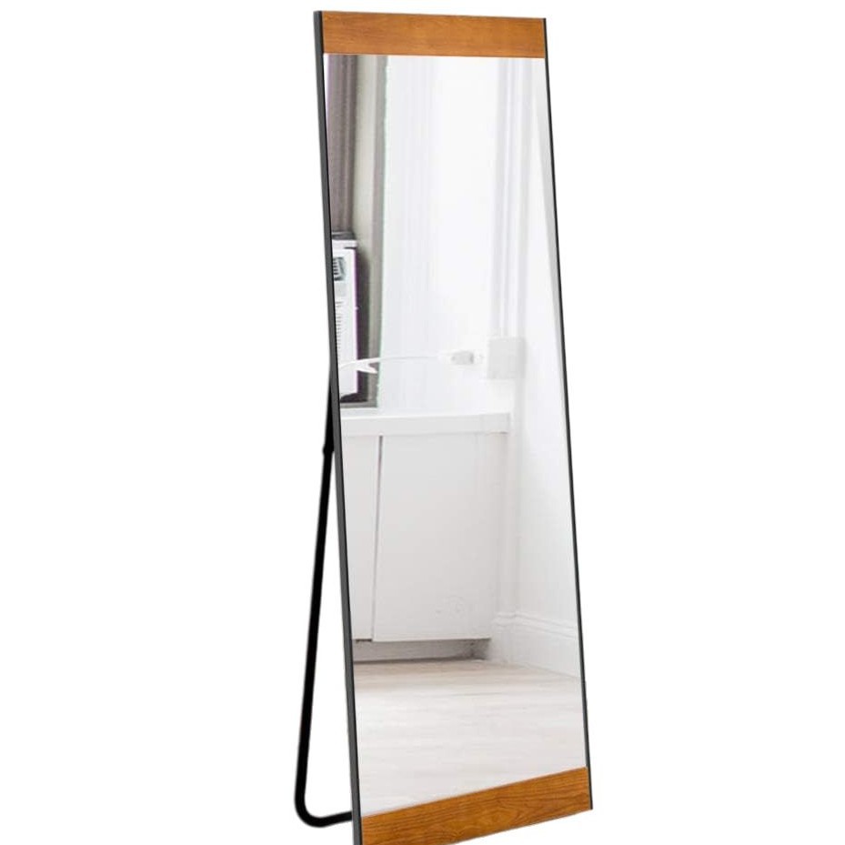 全身镜家用落地镜复古中古风镜子试衣镜贴墙挂墙式客厅定制穿衣镜白底实物图