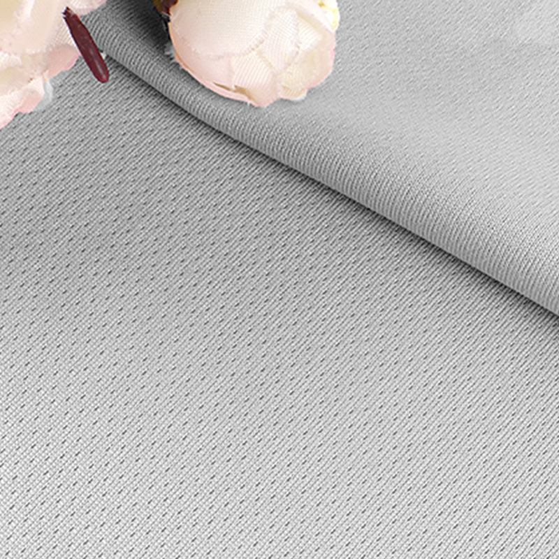 Wholesale double-tower mesh fabric, elastic polyester fabric, breathable and moisture-absorbing ball clothing, sportswear and casual wear fabric Specification image