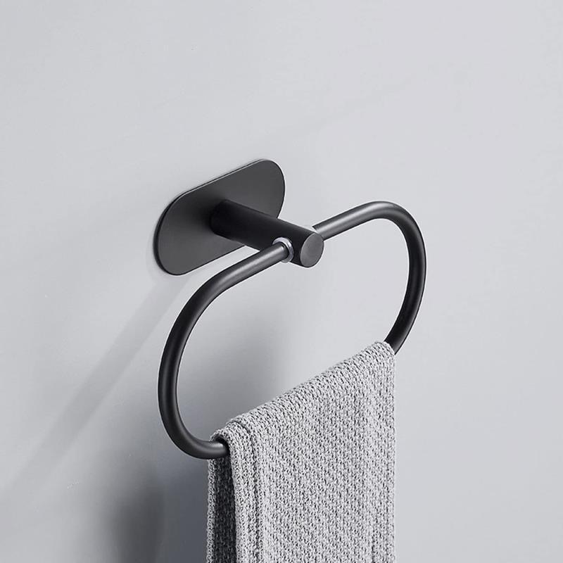 Stainless steel wholesale round towel rack, bathroom ring hanging, circular ring hand towel, new towel bar, no need for drilling