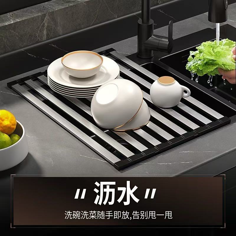 [fabricante de la fuente] estantería de asfalto plegable cocina vajilla palillos de almacenamiento de silicona (una pieza para el cabello Specification image