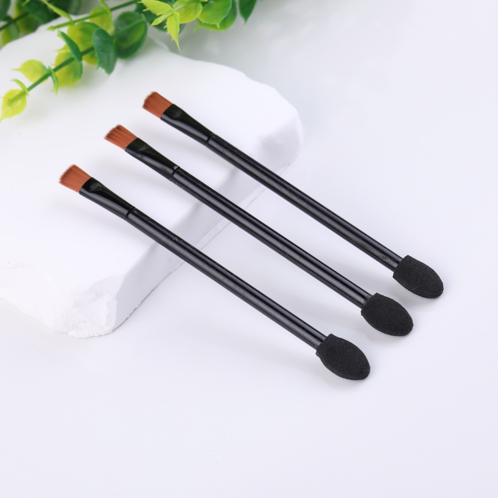 新款双头眼影刷平头眼部化妆刷晕染眼影棒初学者迷你美妆工具批发