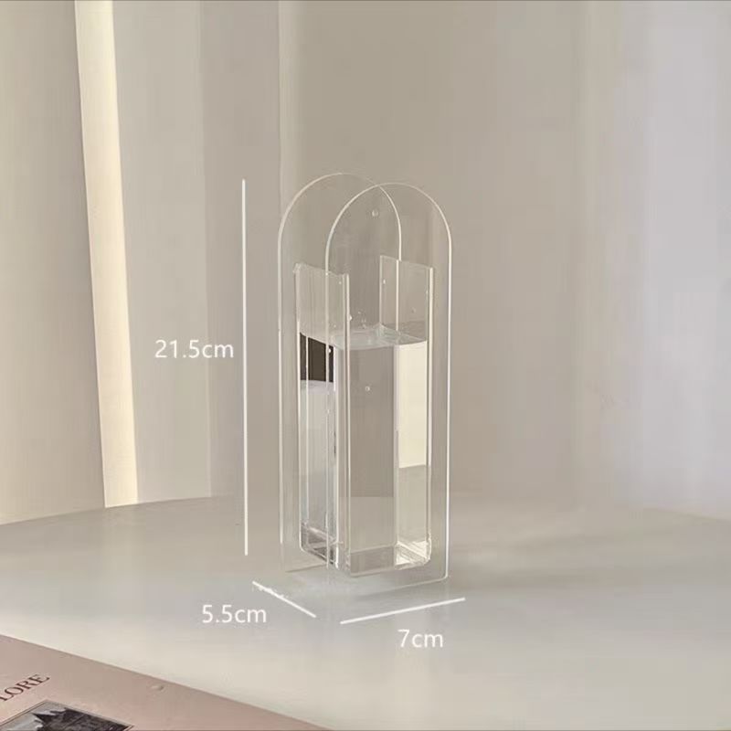 Wholesale of Nordic-style acrylic vases, dried flowers and fresh flowers for the living room, simple mirror ornaments, household tabletop fish tanks Specification image