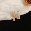 French-style micro-inlaid zircon multi-layer bow brooch, personalized, simple and retro, anti-exposure suit dress corsage wholesale details Picture