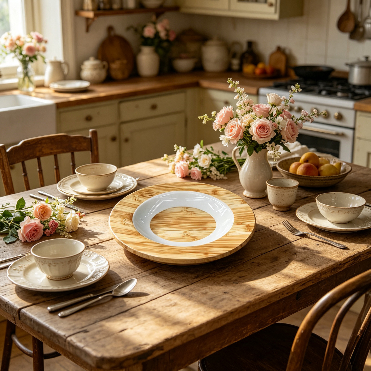 Melamine tableware, plastic plates, wood-grain brown, hotel commercial plates, serving plates, bread plates, wholesale processing and customization