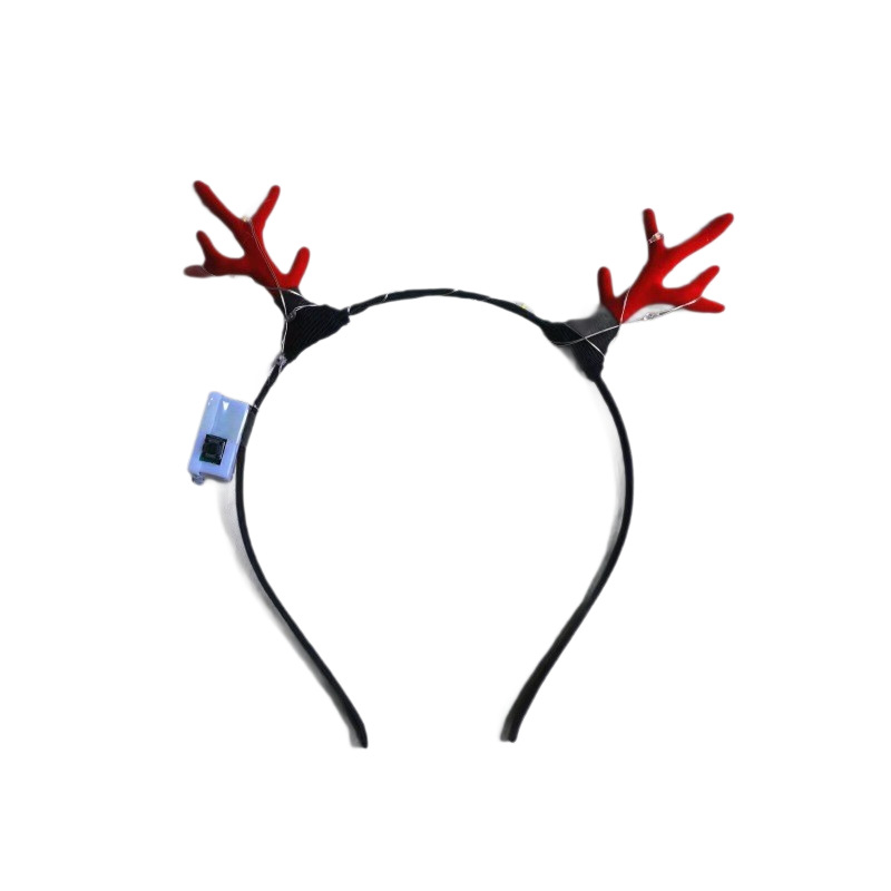 Christmas Antler hairband Korean version luminous antler hairband Glitter seven-color antler hairclip manufacturer Item Picture