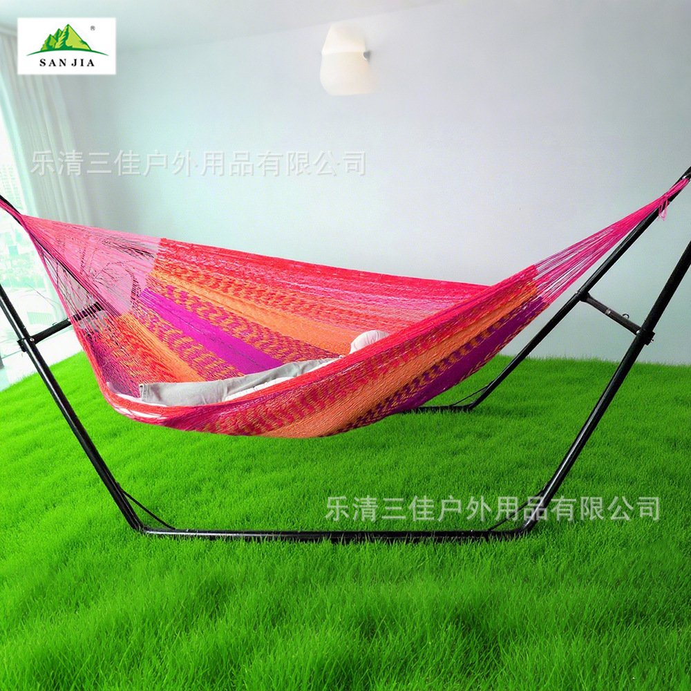 Cross-border exclusive large-sized mesh Mayan hammock, outdoor camping swing, multi-person picnic, anti-rollover leisure hammock Specification image