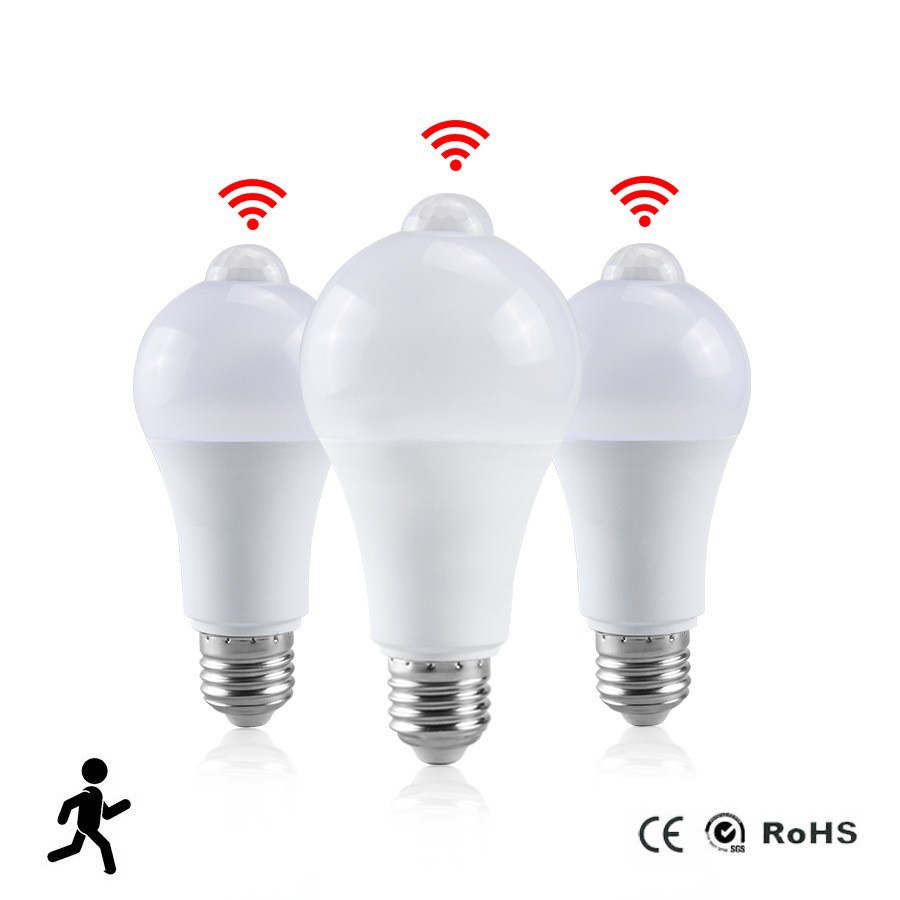 人体感应LED灯泡 E27B22红外LED灯泡 12W15W18W20W宽压PIR球泡灯
