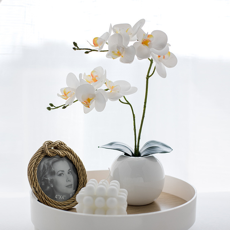 仿真花DIY发饰配件/假花/5朵塑膠花/仿真花/假花批发产品图