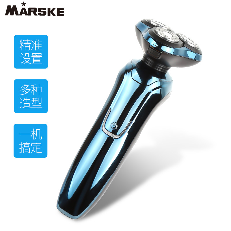MARSKE MS-3366 cross border hombre eléctrico afeitadora de cuerpo completo lavado 4D barbeadora de tres cabezas giratorio recargable afeitadora Specification image