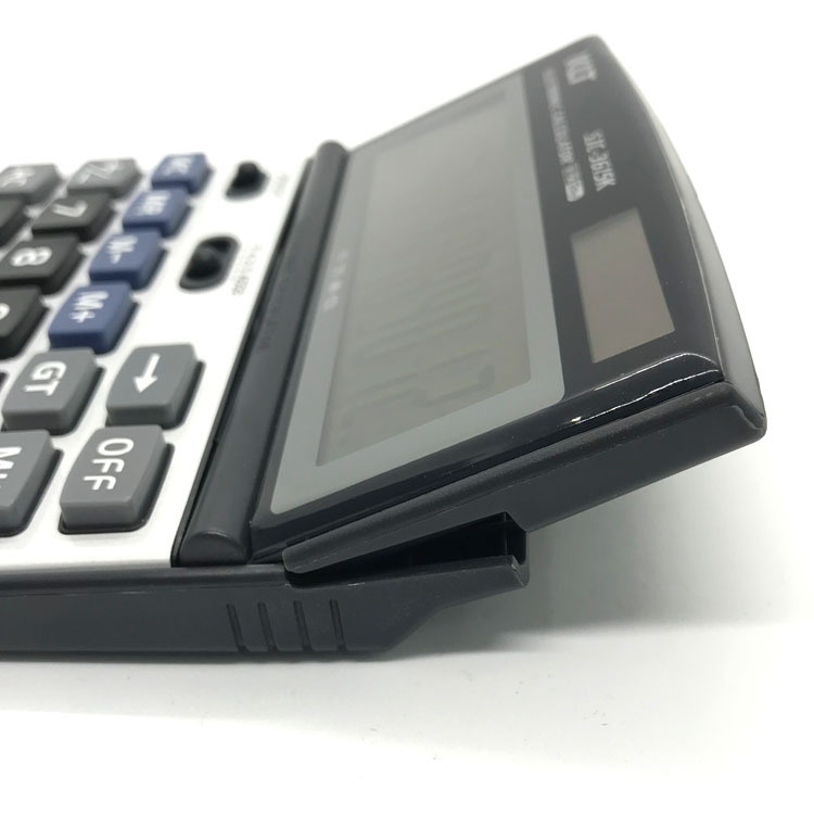 Kuailingtong desktop dual power solar calculator factory direct sales, head-up large screen, metal aluminum surface Application Scenario