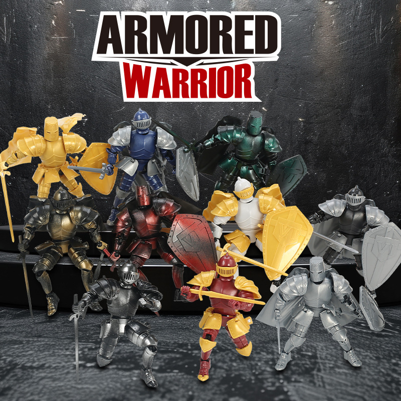 One-piece consignment multi-joint movable assembly medieval warrior figure, fifth-generation infantry dual-form armor figure details Picture