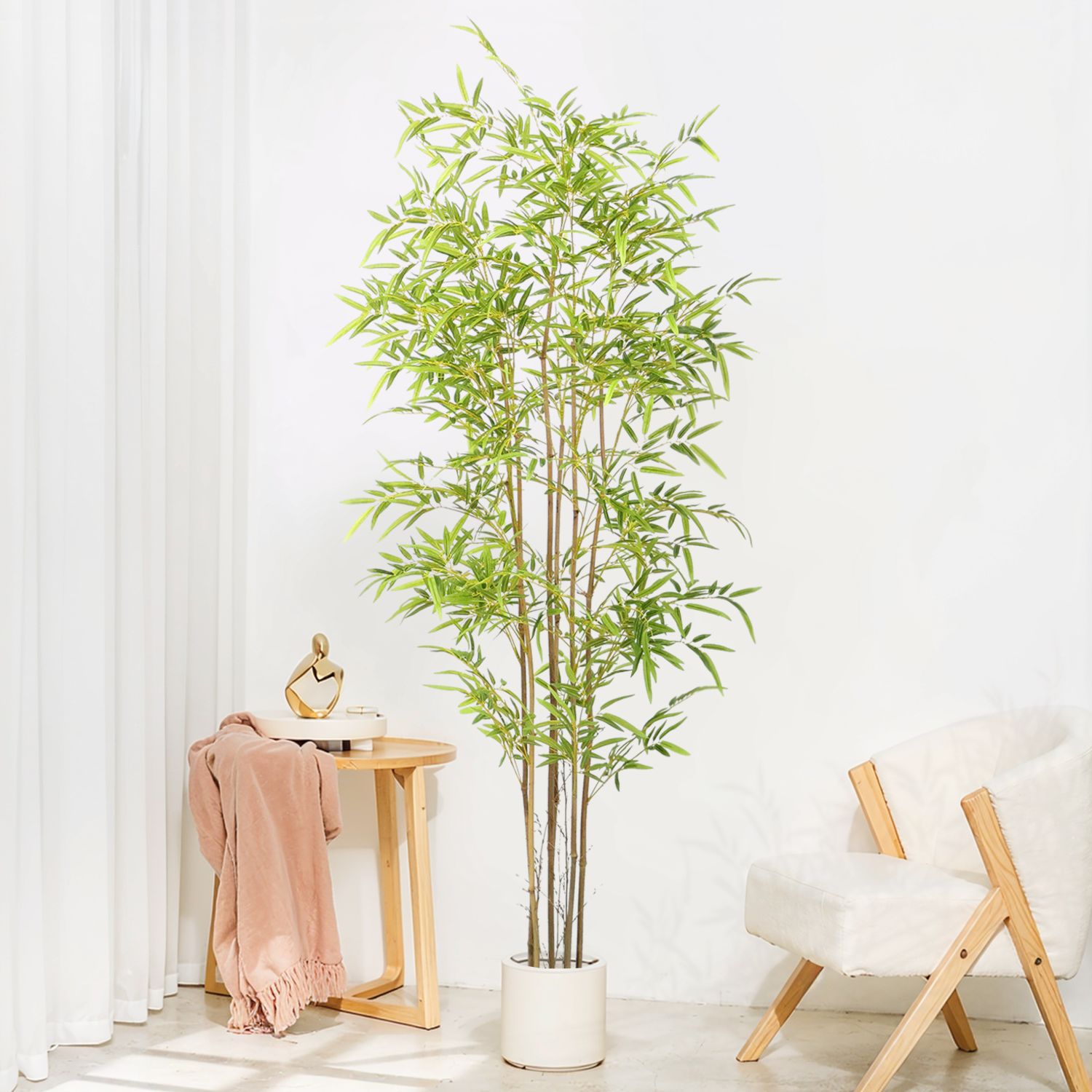 Customized wholesale of large-scale artificial plant bamboo potted plants for indoor floor-standing decoration, such as lucky bamboo and artificial green plant landscaping Application Scenario
