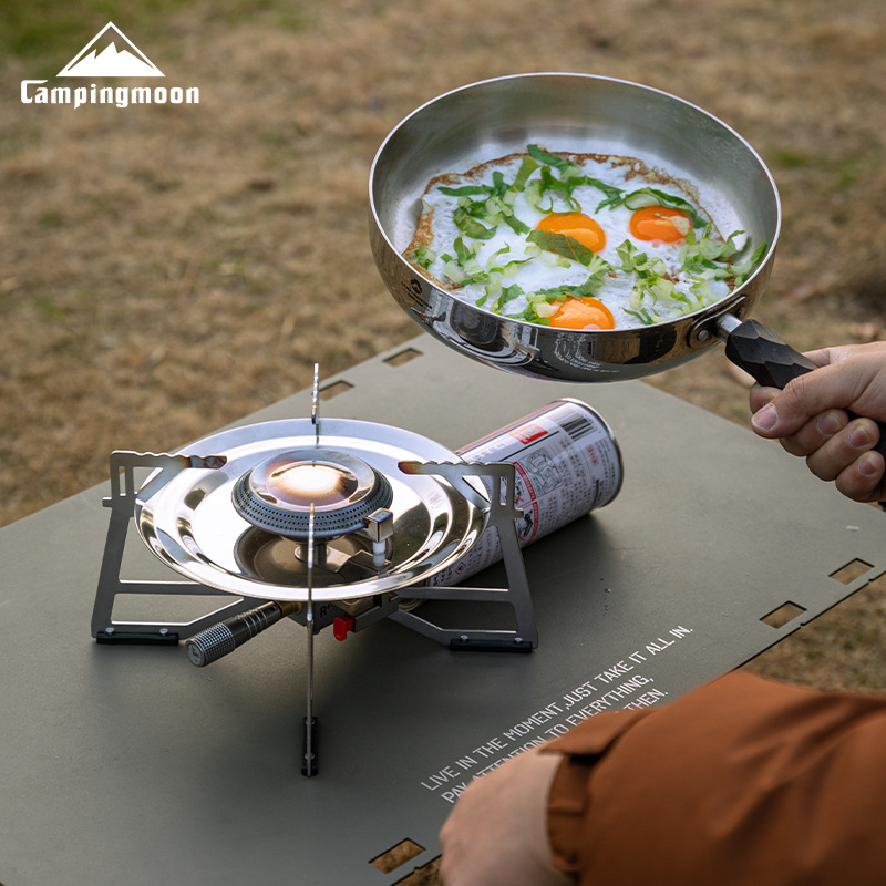 Koman XD-5F Xuan Yan Gas stove features a high-power, pressure-stabilizing burner head, outdoor portable IGT unit, and Xuan Yan stove plate details Picture