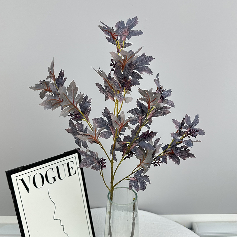 Simulated fruit-bearing longevity leaf forest Monet garden flower, wedding home flower decoration, wedding scene, flower hotel details Picture