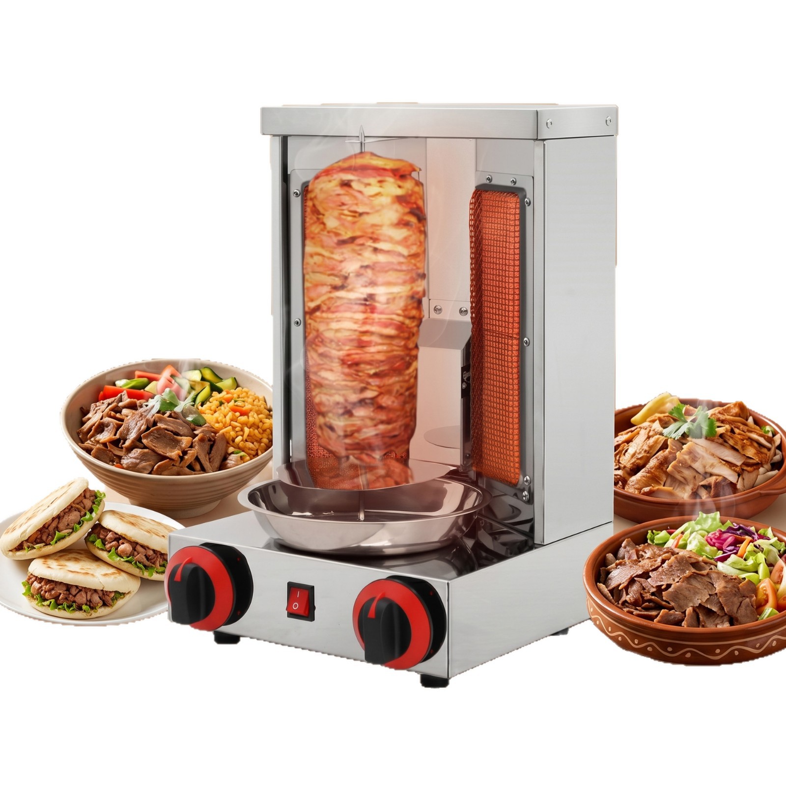 Commercial Middle East barbecue machine, thermal gas, Turkish and Brazilian barbecue equipment, fully automatic rotary meat sandwich machine Item Picture