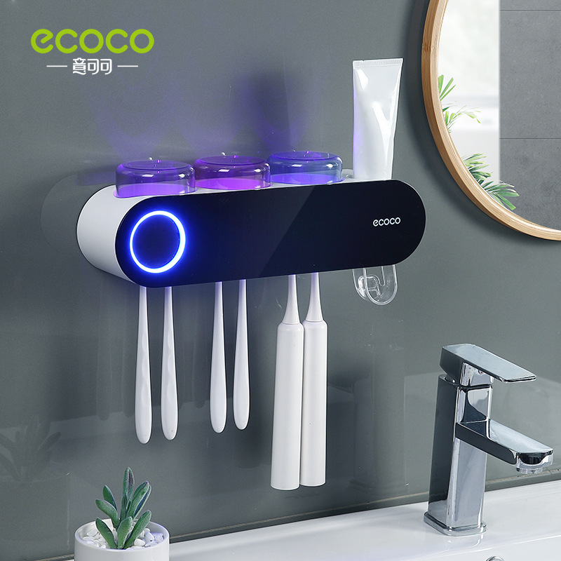 Ecoco Co ذكي معد الأسنان بفرشاة أسنان، فرشاة أسنان كهربائية، كؤوس أسنان، رفوف كؤوس أسنان كهربائية
