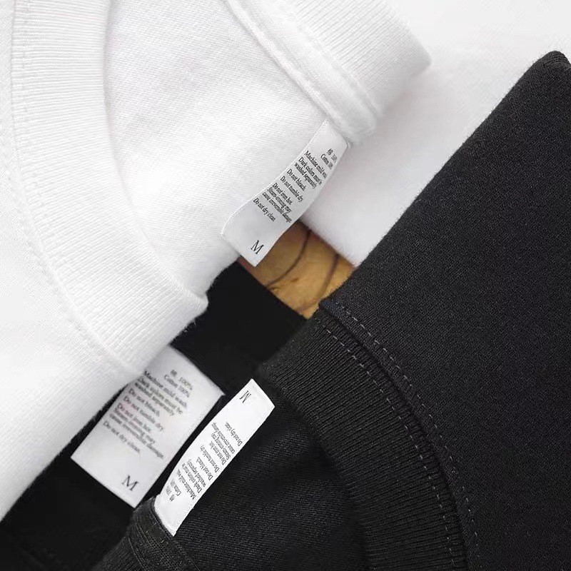 De alta calidad! 260g camiseta de algodón pesado blanco manga media manga corta hombre camiseta hombre mismo estilo media manga más logo details Picture