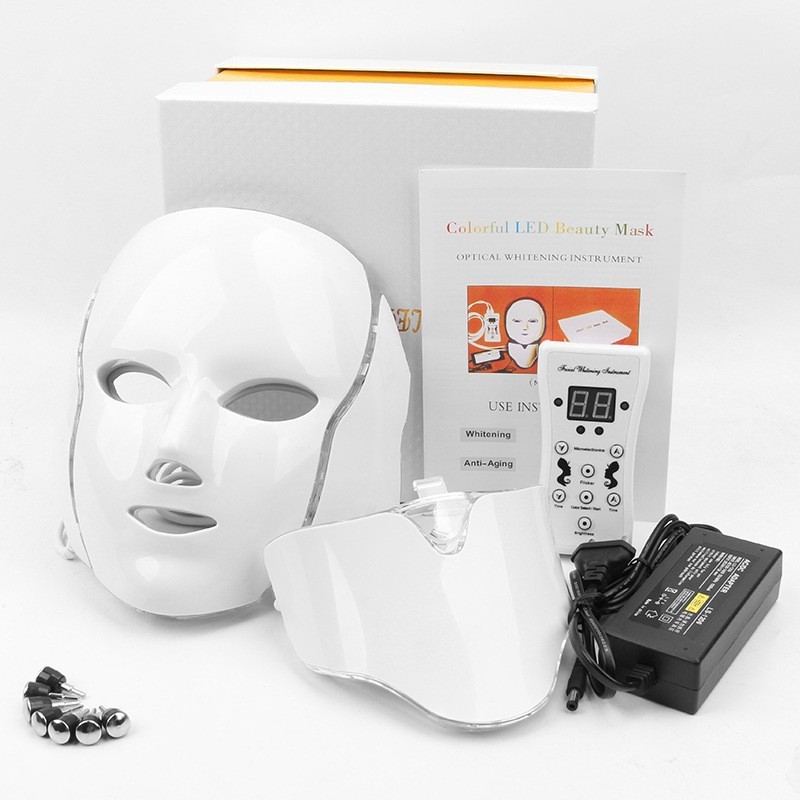 Cross-border seven-color beauty mask, photon skin rejuvenation, AI intelligent EMS spectrometer, home facial LED beauty mask details Picture