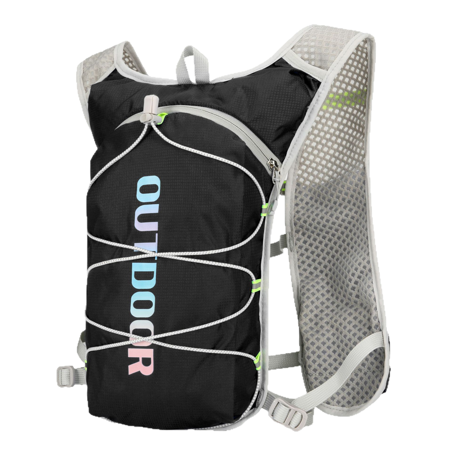 New multi-functional nylon running backpack, safety reflective sports backpack, water bag backpack and cycling bag Item Picture