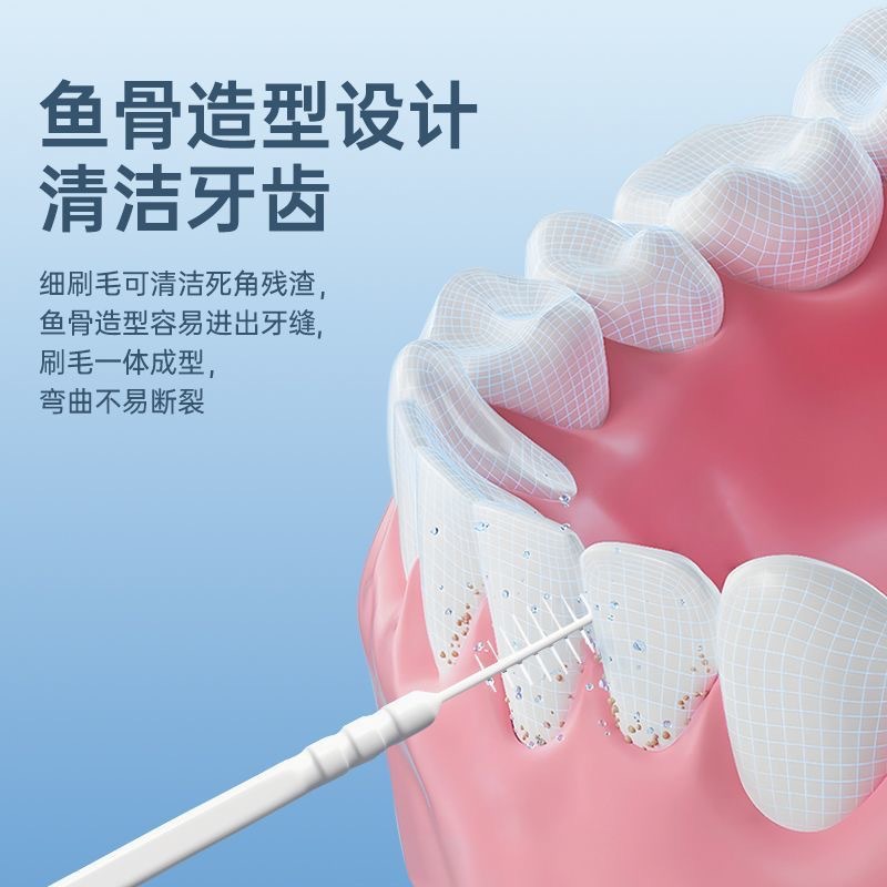 Haisi Hainuo toothpicks are disposable household portable plastic fish bone cleaning toothpicks that are soft for cleaning between teeth details Picture