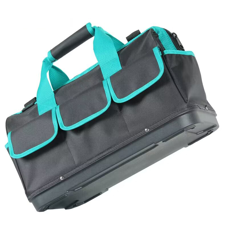 Thickened, sturdy and durable large-sized waterproof multi-pocket plastic-bottom water and electricity tool bag, men's slanted single-shoulder storage bag Application Scenario