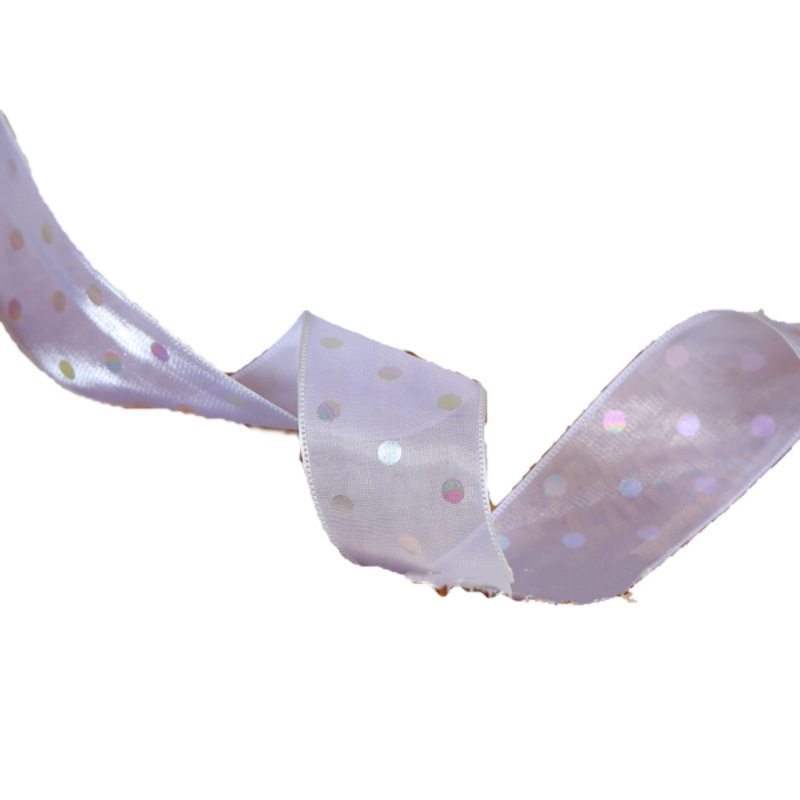 Factory direct sales of 3.8cm wave-lit sequined webbing, bow yarn webbing, diy clothing fabric accessories, wholesale in stock Item Picture