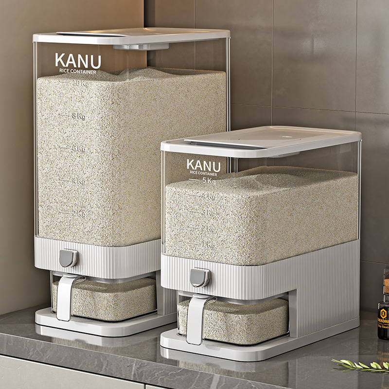 高端按压米桶防虫防潮密封家用食品级装米箱面粉储存容器杂粮米缸