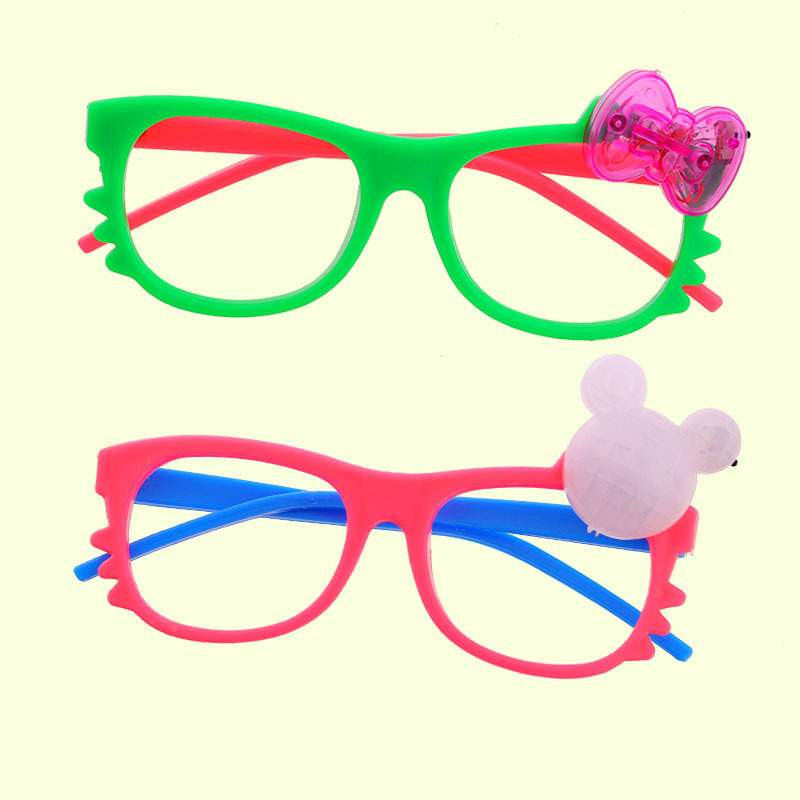 卡通发光眼镜框 闪光眼睛镜架 发光眼镜 儿童拍照装饰好搭档详情图4