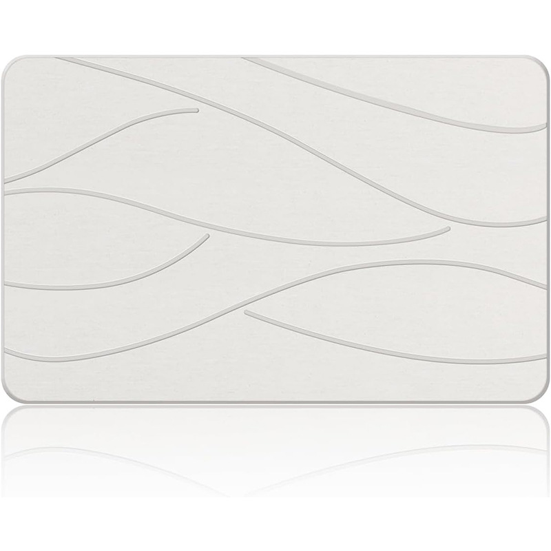 Cross-border stone bath mat, diatomite bath mat, super absorbent diatom mud hard stone bath mat, anti-slip and easy to clean in the bathroom Specification image
