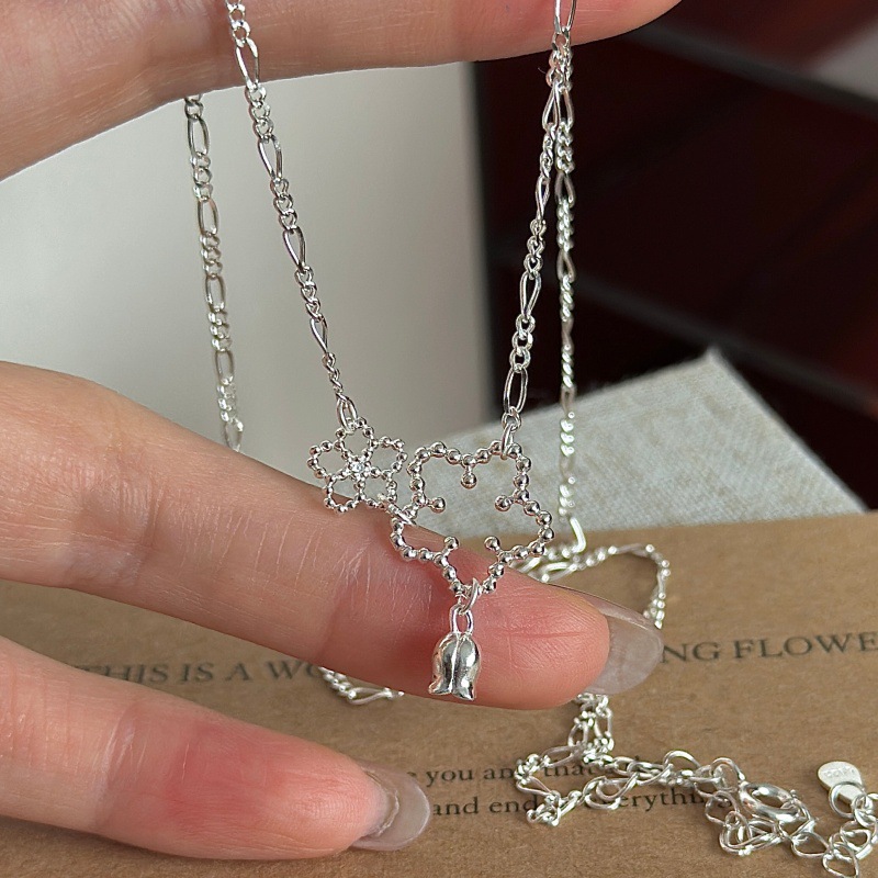 S925 النسخة الكورية الاصلية من الفضة الاصلية المصمَّمة تصميما قديما Item Picture