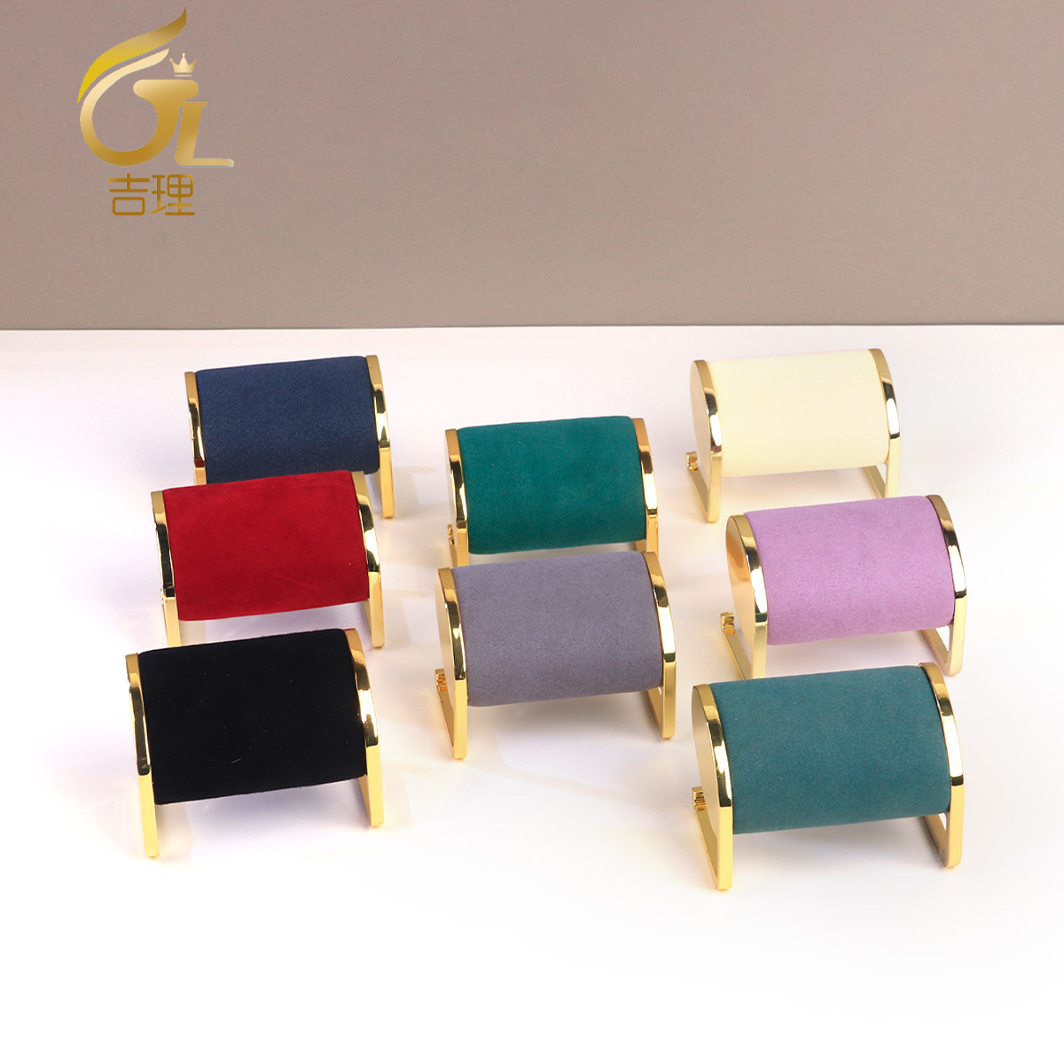 彩色绒布手镯展示架首饰模特手串黄金饰品架手饰展示架多功能陈列架