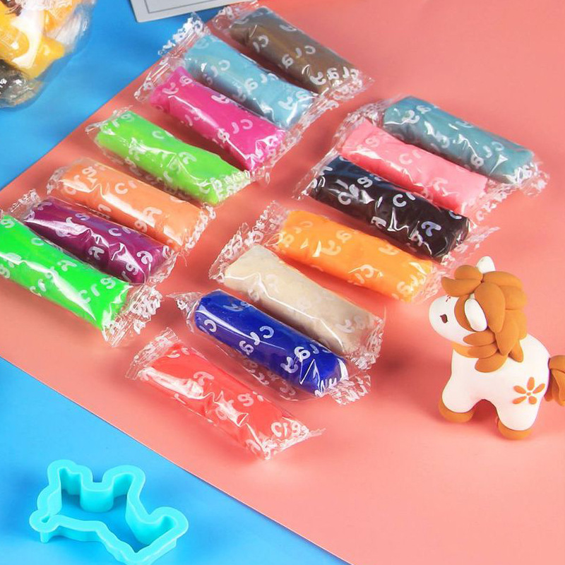 Colorful clay 14-color little dinosaur flour clay like skin clay, children's DIY toy, educational clay, parent-child interactive toy Specification image