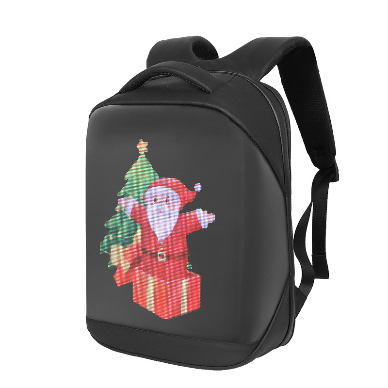loy Creative LED backpack, outdoor backpack, men's and women's casual commuting bag, led advertising luminous bag, lightweight