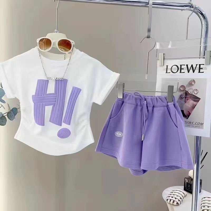 مجموعة جديدة من أزياء الأطفال من طراز 2026، هي مجموعة قمصان تي -شيرت للطباعة الصيفية Item Picture
