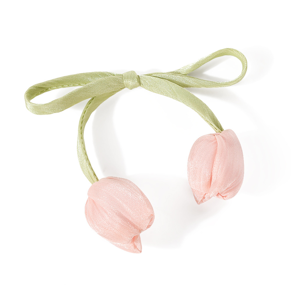 Wholesale of Korean-style flower buds, tulip flower hair clips, hair strings, clothing accessories, clothing bags, accessories and auxiliary materials from manufacturers Item Picture