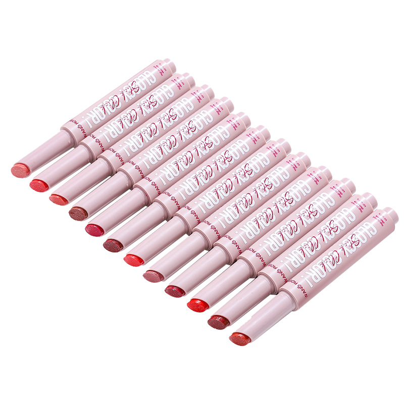 Cross-border coloring lipstick does not fade, moisturizing and nourishing. Single-head press matte lifting lip liner for brightening Item Picture