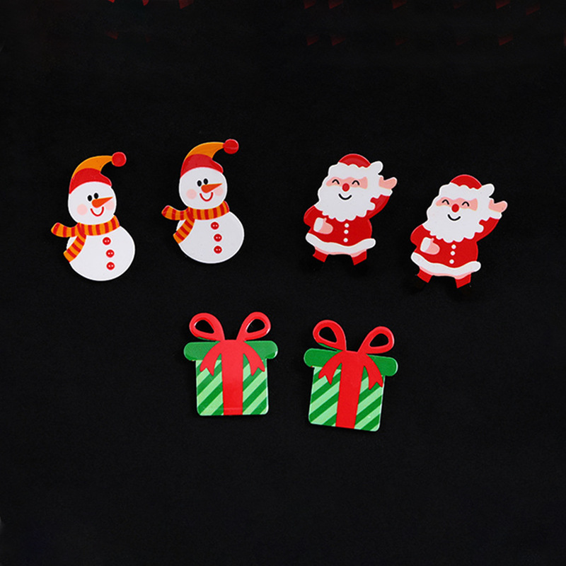 圣诞节胸针圣诞老人小雪人款式胸饰卡通树脂圣诞礼物胸花圣诞限定
