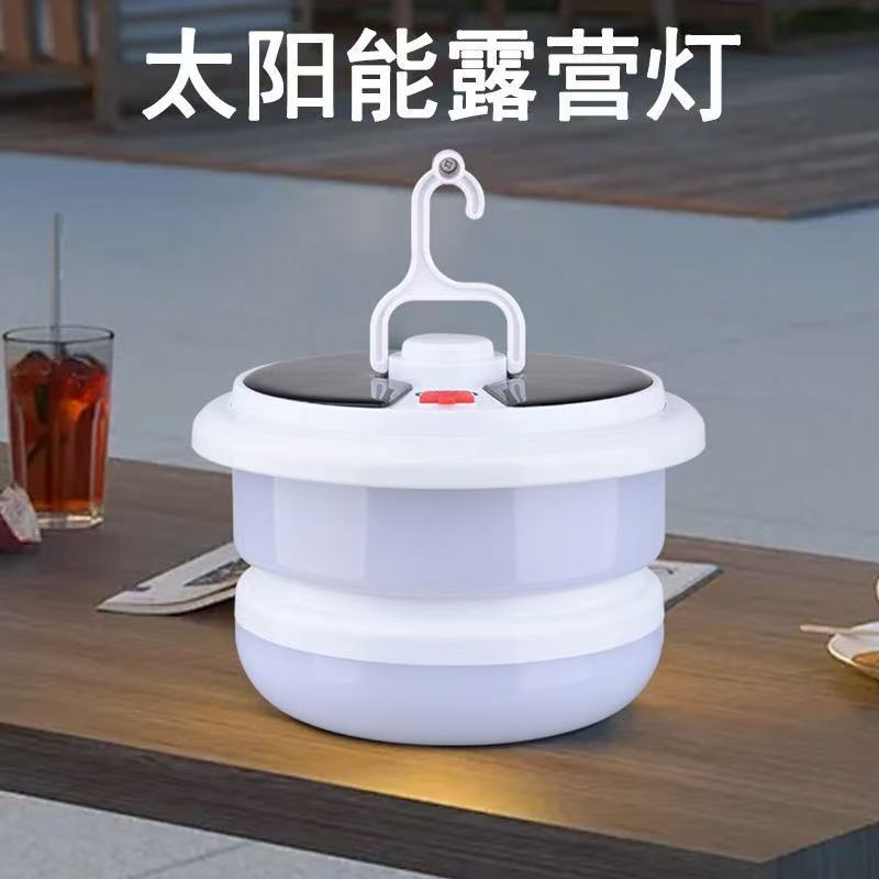 多功能太阳能炫彩灯串野营灯多光源档位可调节便携露营氛围灯