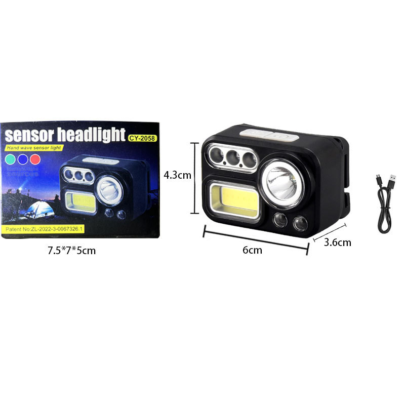 头灯、头戴式电筒实物图