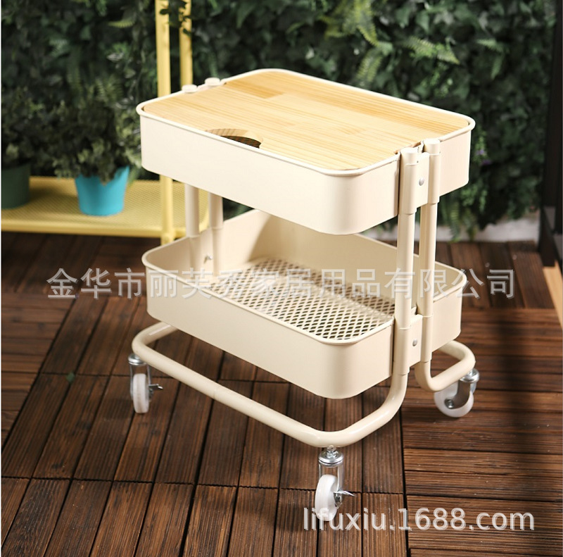 厂家供应出口北欧可移动茶几铁艺边桌懒人桌简易电脑桌床头柜产品图