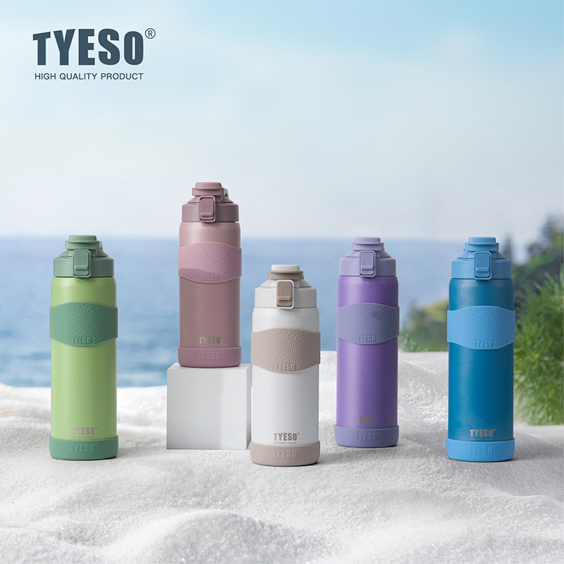 TYESO/ Taishuo Fashionable and simple couple insulated Cup, large-capacity sports vacuum water cup, Outdoor dual-purpose cup