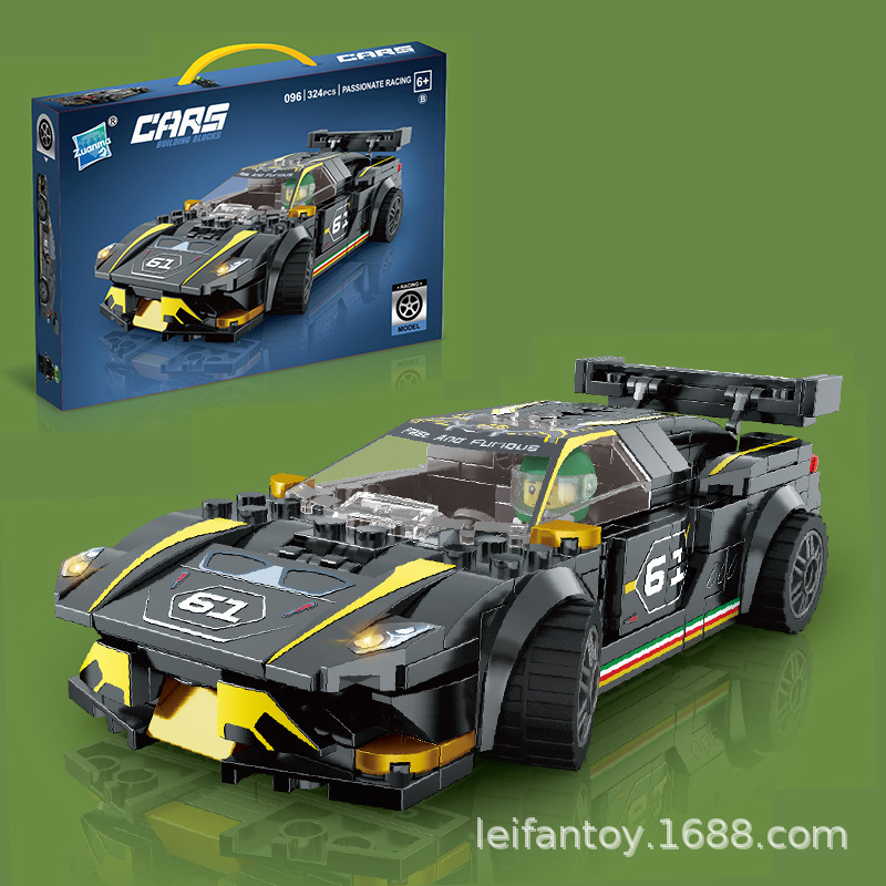 Children's assembly small particle DIY racing car building blocks car compatible with a certain height boy and girl building block toy Application Scenario