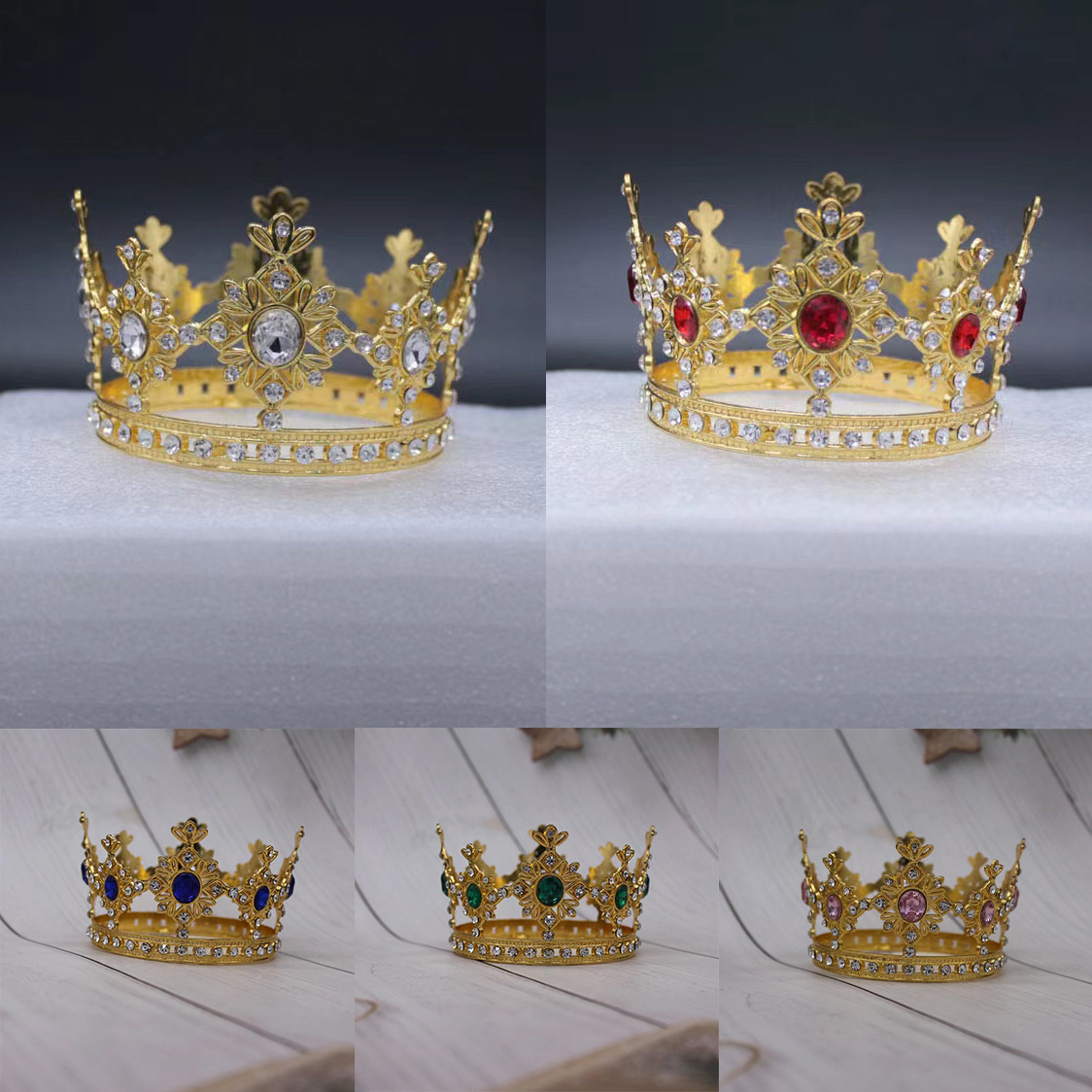 Wholesale of new bride headwear, water diamond crown, bride princess crown, wedding dress accessories, crown hair accessories, and cake decorations