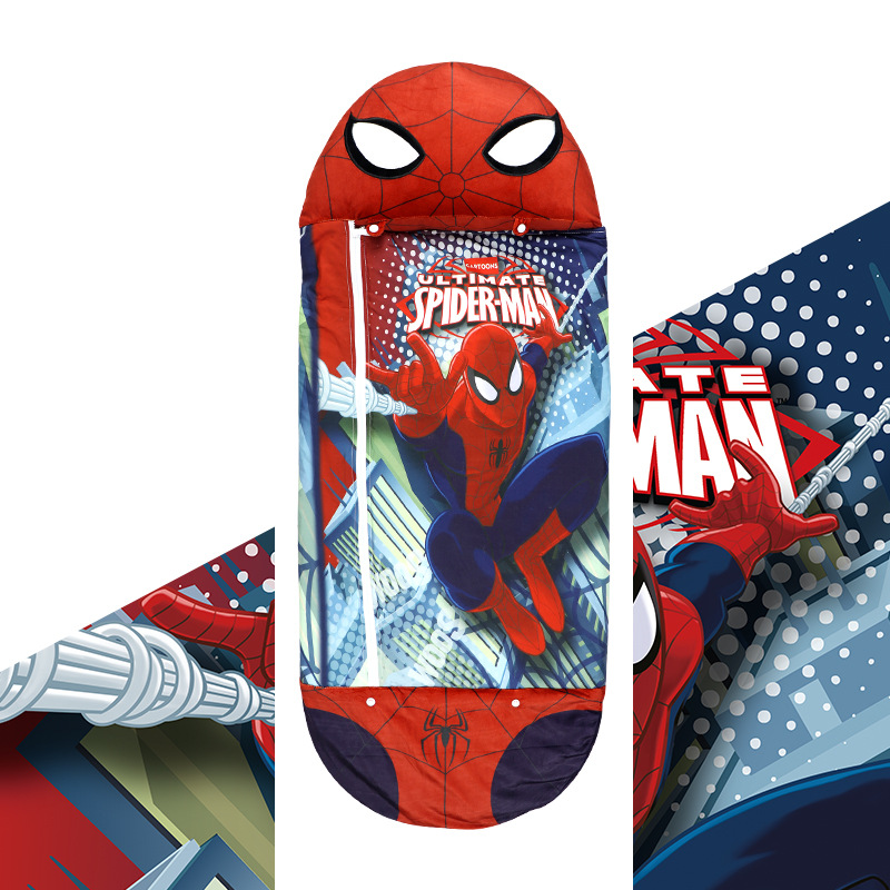 Spider-man throw pillow sleeping bag, size print, children's customized cross-border cartoon storage, children's style, trendy cartoon details Picture