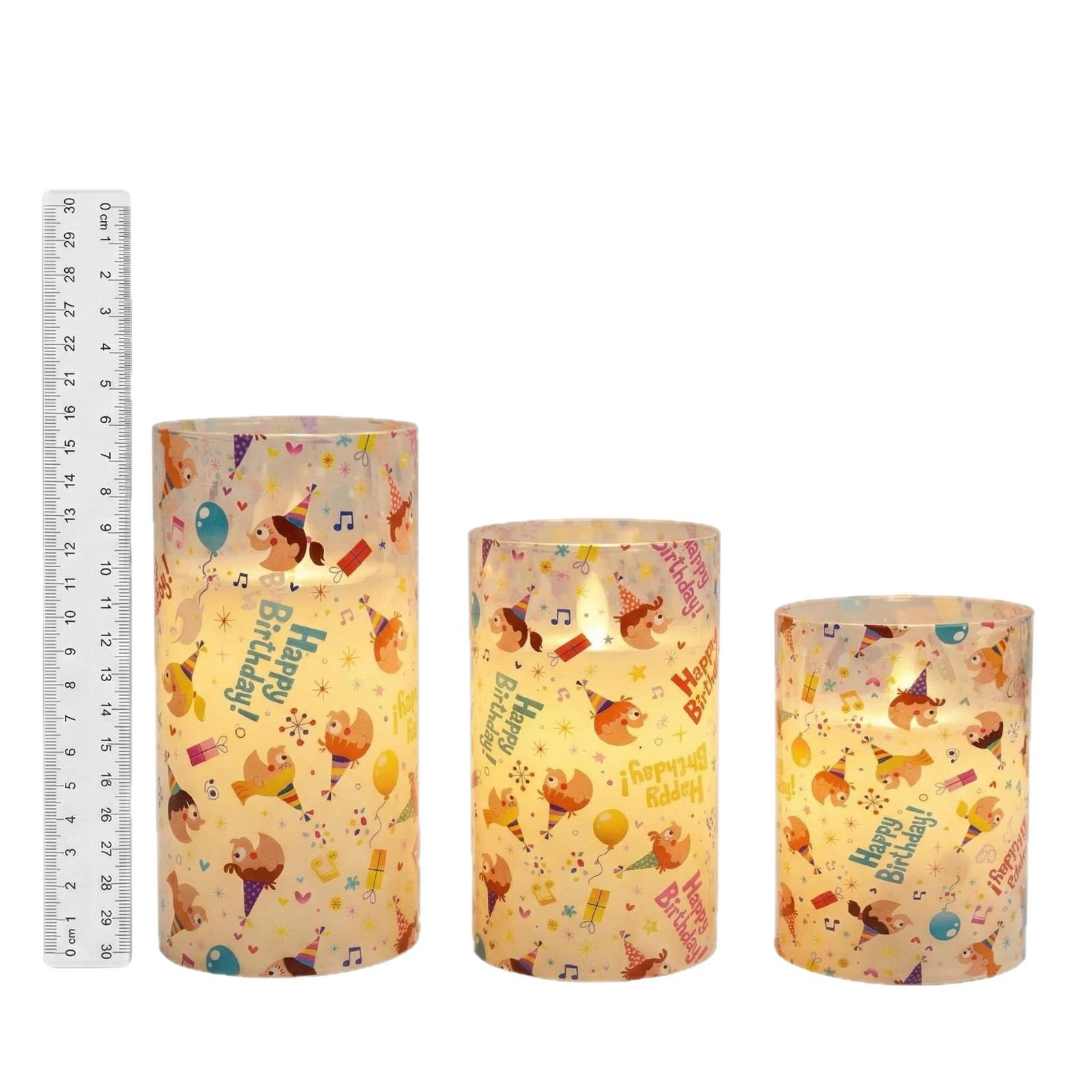 Uv-printed new birthday children's interchangeable pattern illuminated decorative candle 7.5 electronic candle factory direct sales Item Picture