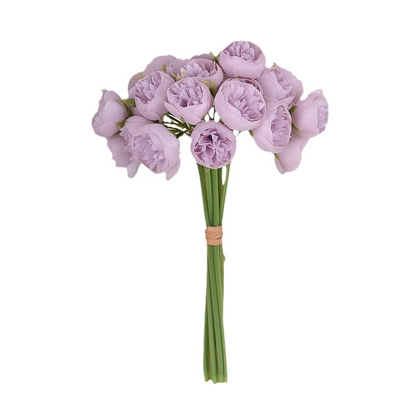 Cross-border artificial flowers: 27 peonies, bunches of raffia, camellias, roses, InS-style artificial flowers, New Year's goods from the manufacturer - 5
